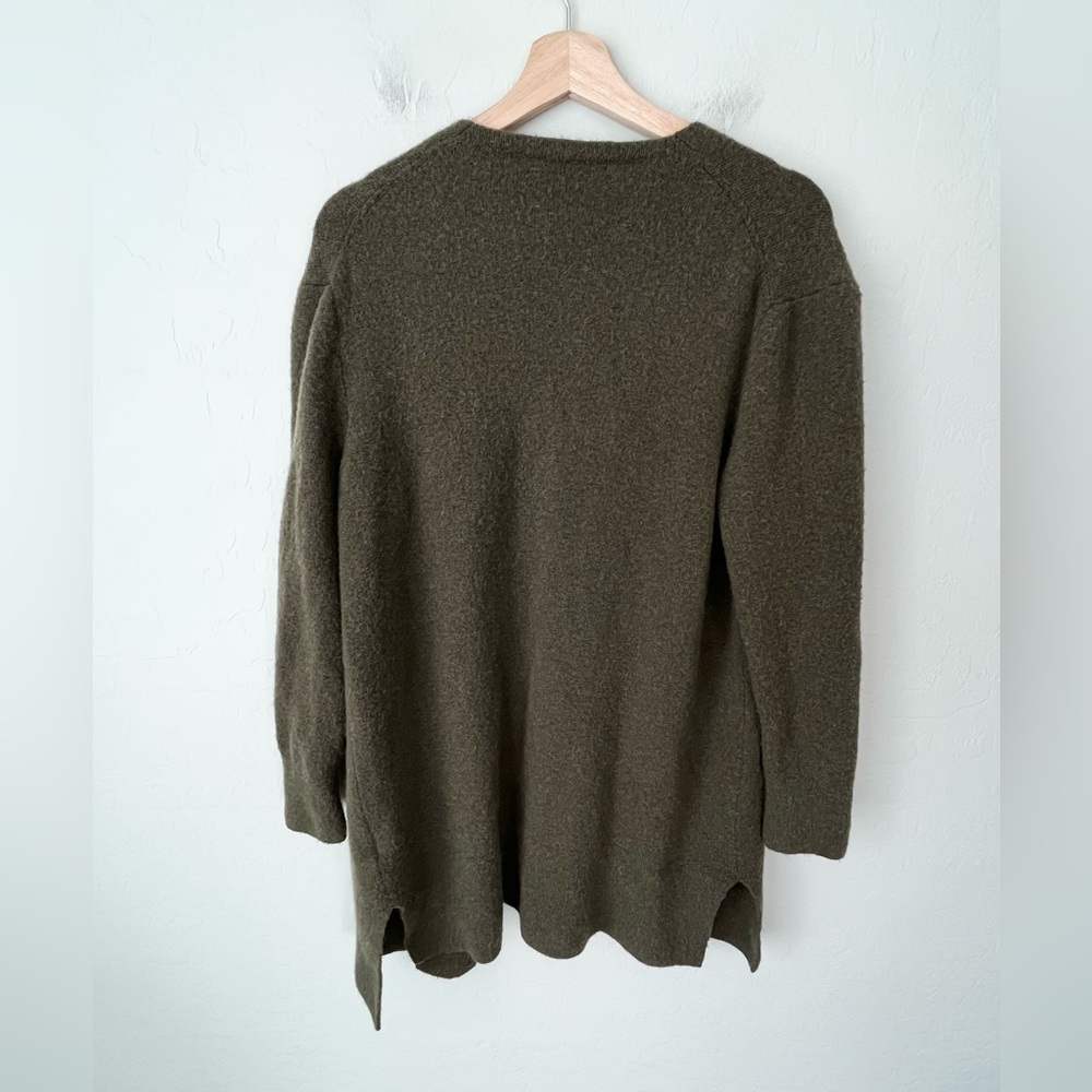 Madewell Kent cardigan sweater wool blend olive green small - Picture 5 of 10